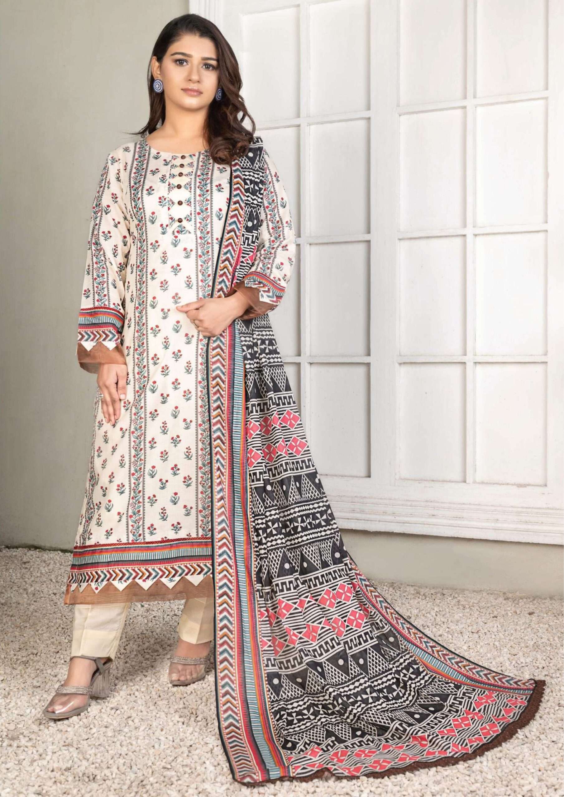 Pretty Robe -6 Luxury Pakistani Unstitched Dresses - Fatima’s Boutique