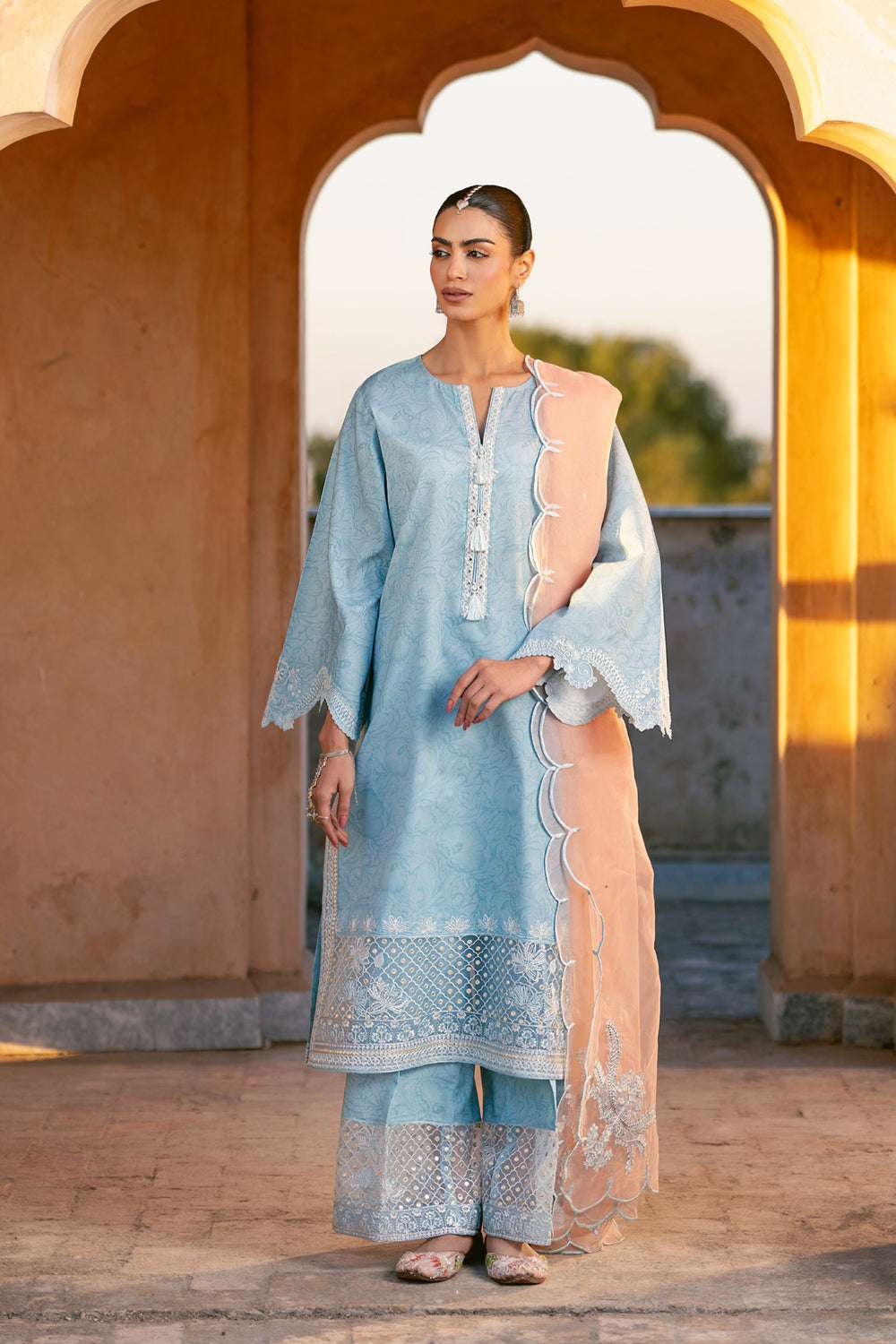 3-Pcs | Ready-to-Wear Stitched Luxury Embroidered Lawn Suit | Dilruba by Tanabana Fabrics - Image 1