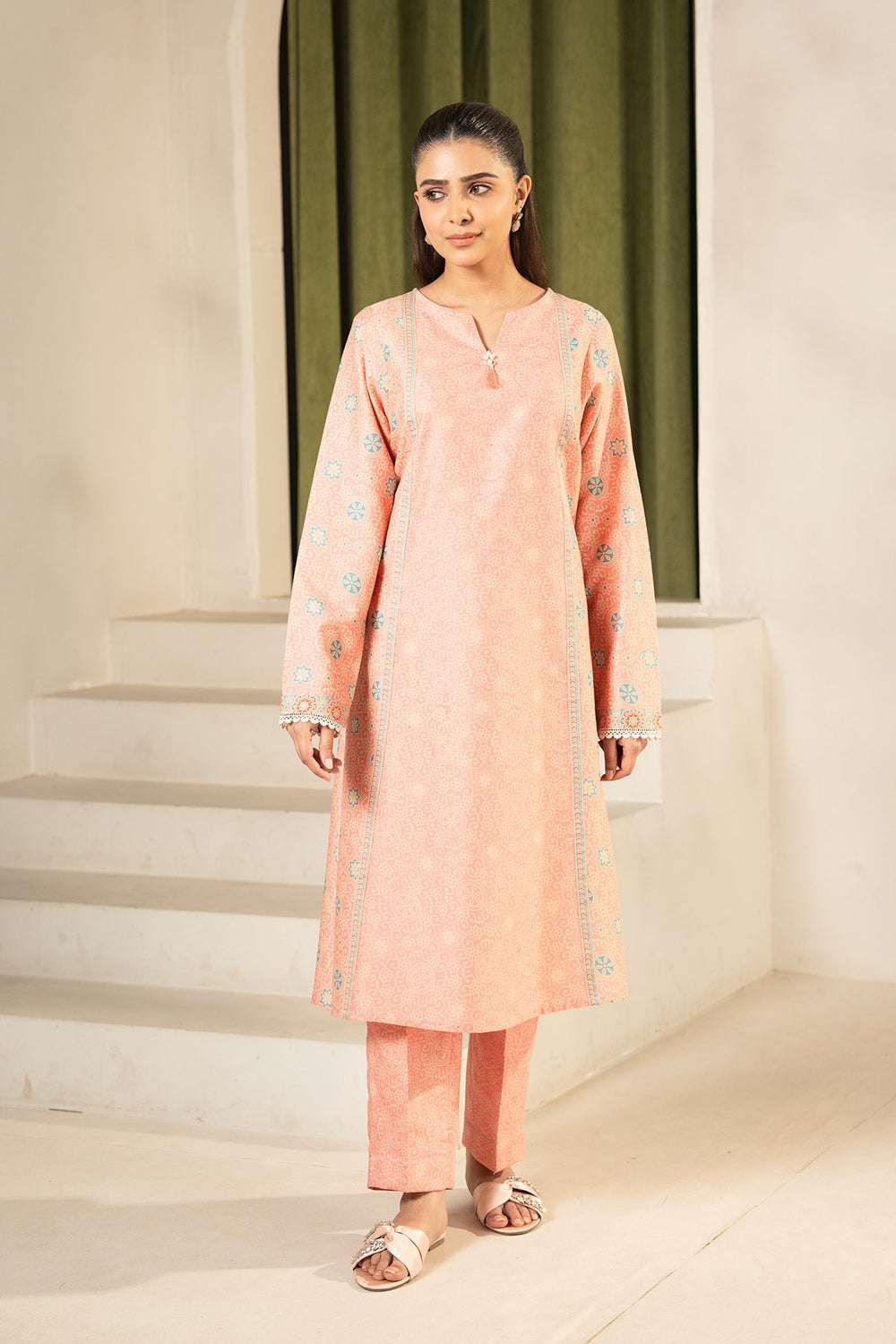 2-Pcs | Ready-to-Wear Stitched Printed Lawn | Shirt & Trouser | The Affordable by Tanabana Fabrics - Image 1