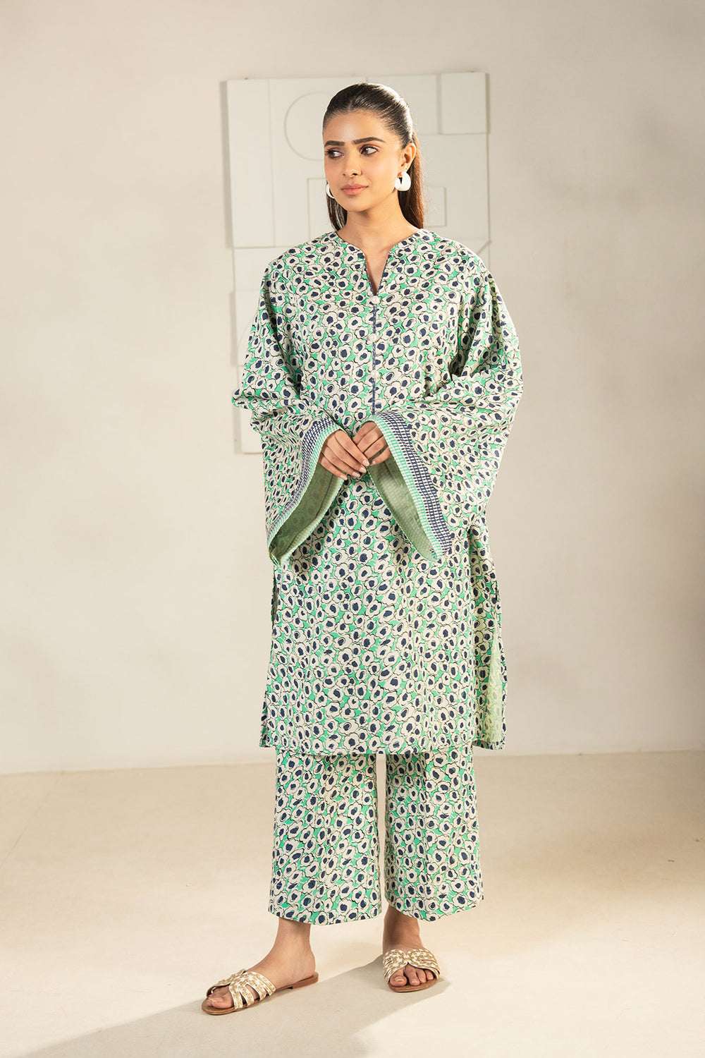2-Pcs | Ready-to-Wear Stitched Printed Lawn | Shirt & Trouser | The Affordable by Tanabana Fabrics - Image 1