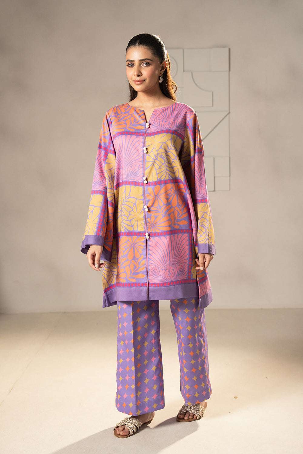 2-Pcs | Ready-to-Wear Stitched Printed Lawn | Shirt & Trouser | The Affordable by Tanabana Fabrics - Image 1