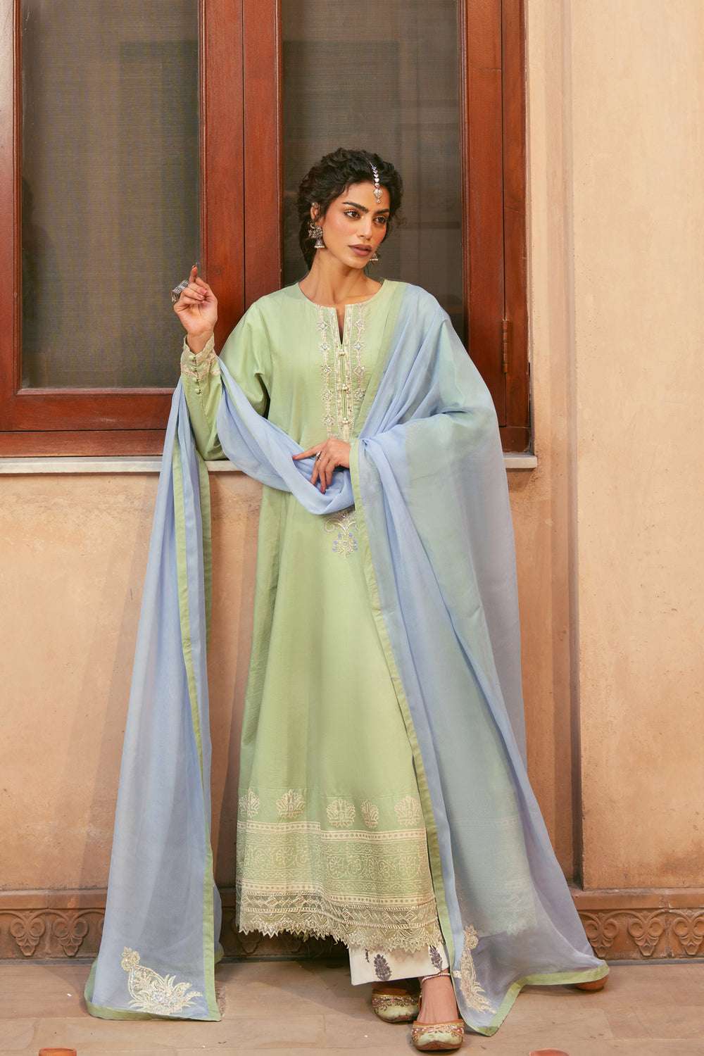 3-Pcs | Ready-to-Wear Stitched Luxury Embroidered Lawn Suit | Dilruba by Tanabana Fabrics - Image 1