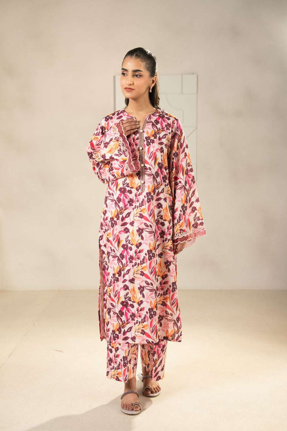 2-Pcs | Ready-to-Wear Stitched Printed Lawn | Shirt & Trouser | The Affordable by Tanabana Fabrics - Image 1